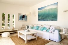 Living room area with its magnificent shades of blue